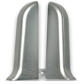 Торцевая заглушка (пара) для плинтуса Идеал Классик-55, К-П55-Тп  081 металлик, 55мм